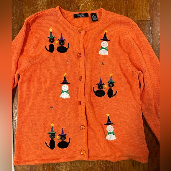 Vintage Crystal Kobe Halloween embellished sweater - Picture 2 of 7